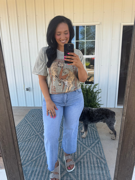 CHARLIE - RISEN HR TUMMY CONTROL WIDE LEG JEAN