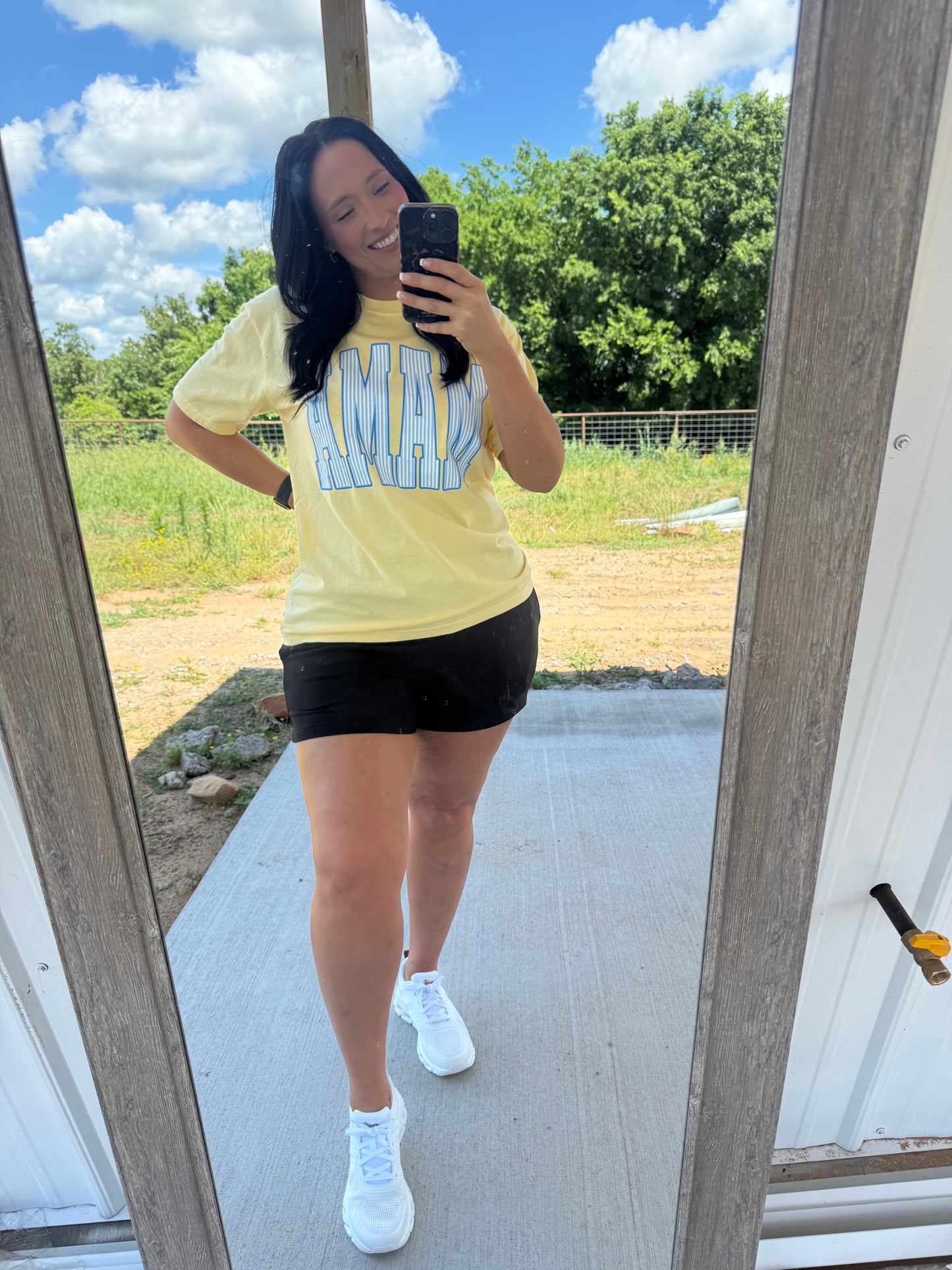 Striped Mama Graphic Tee On Butter