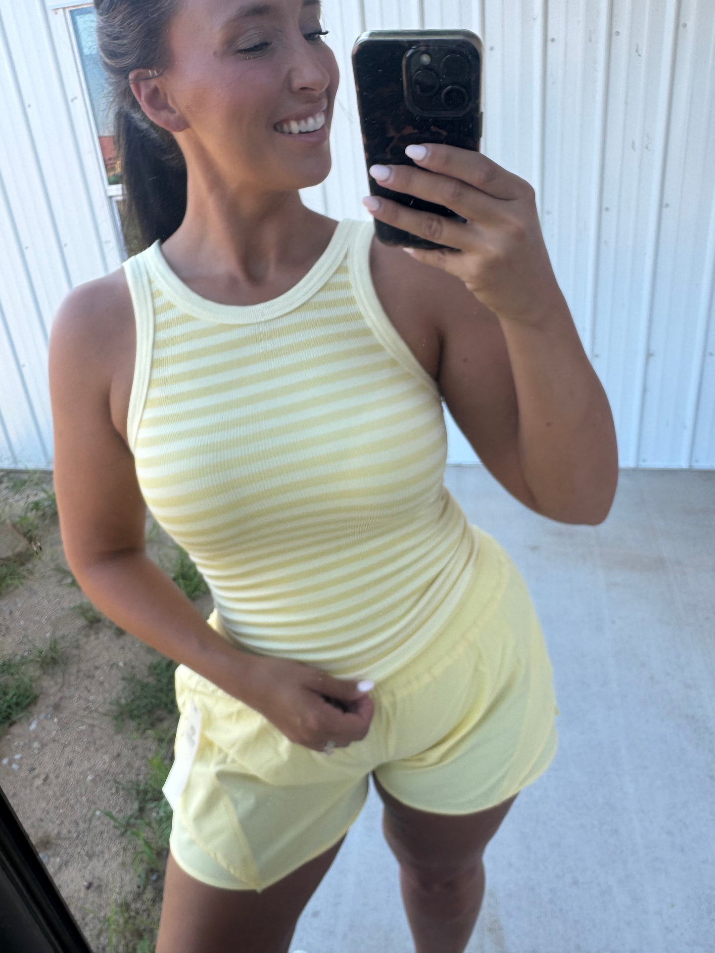 REVERSIBLE TALLY TANK - LEMON