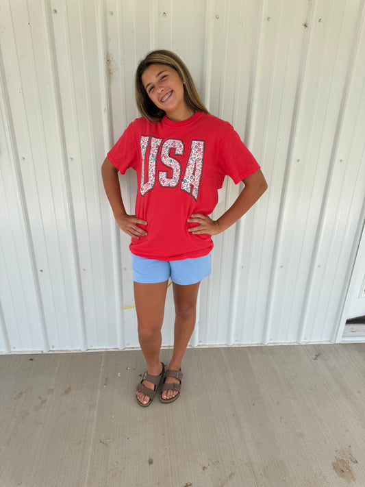 USA Daisy Graphic Tee - FINAL SALE