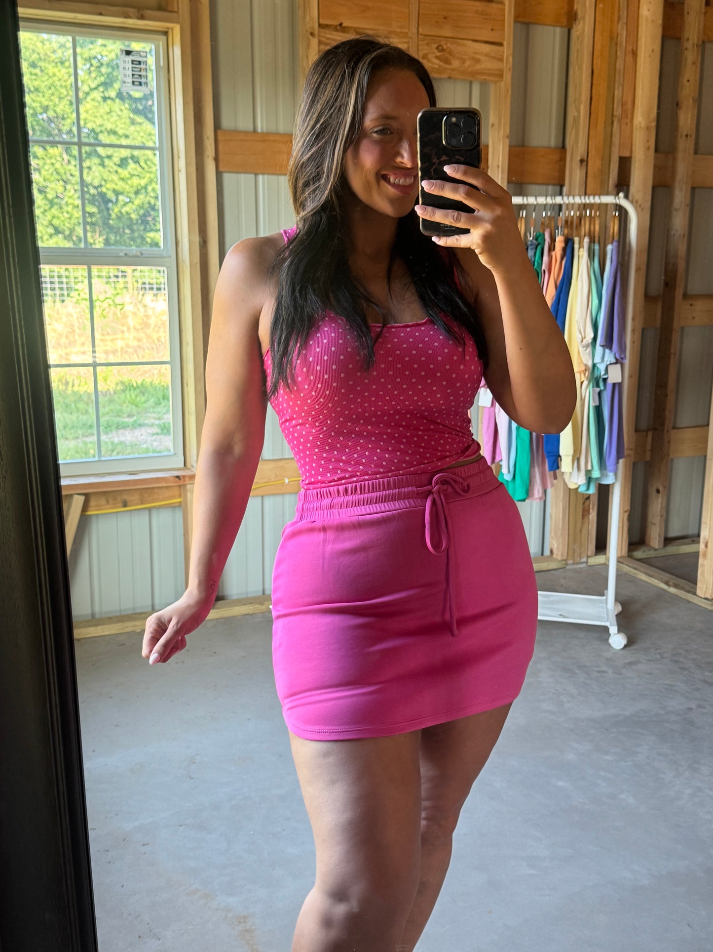 Pookie Polka Dot Tank - Pink