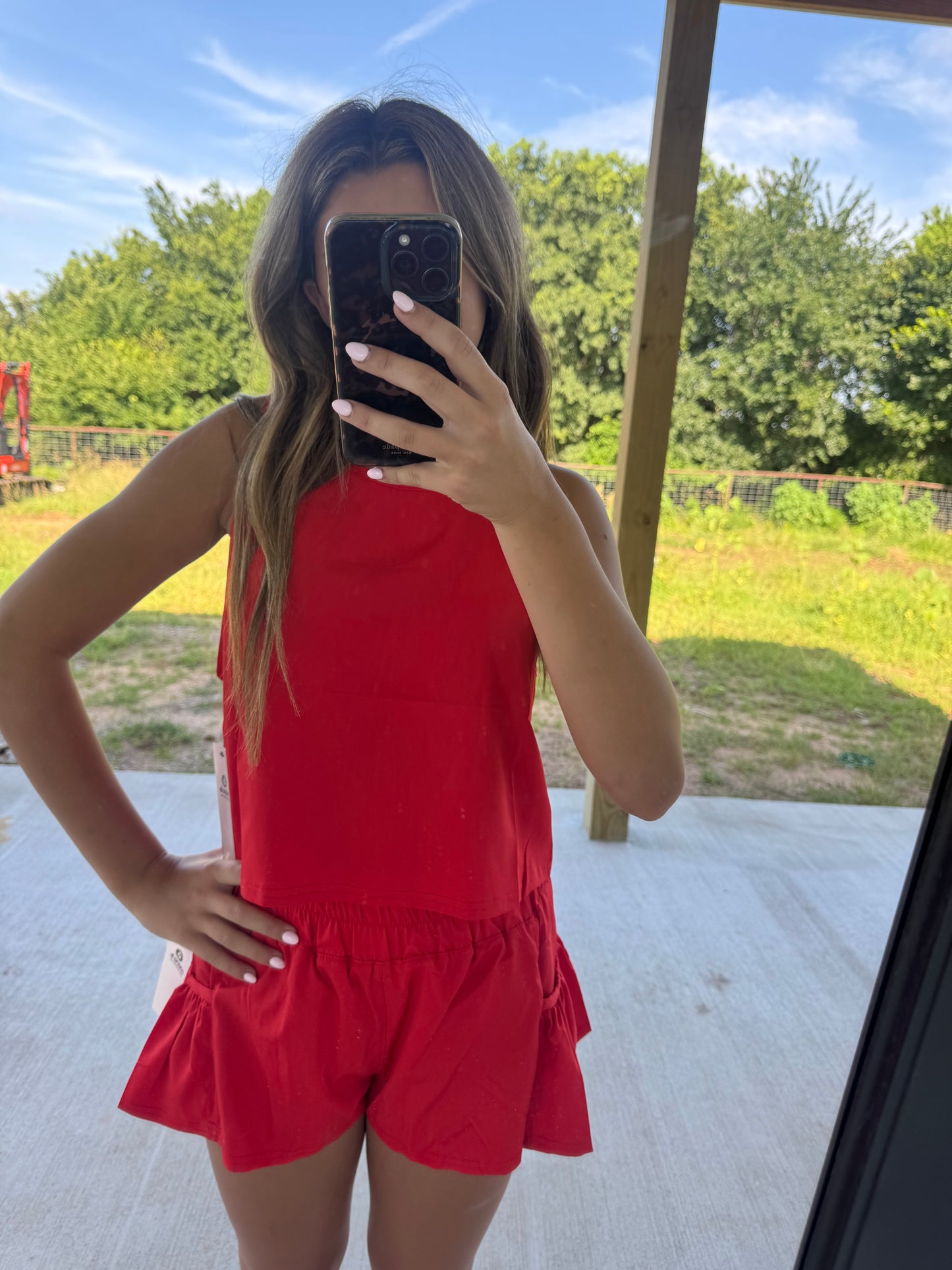 Breezy Babe Shorts - Cherry Red
