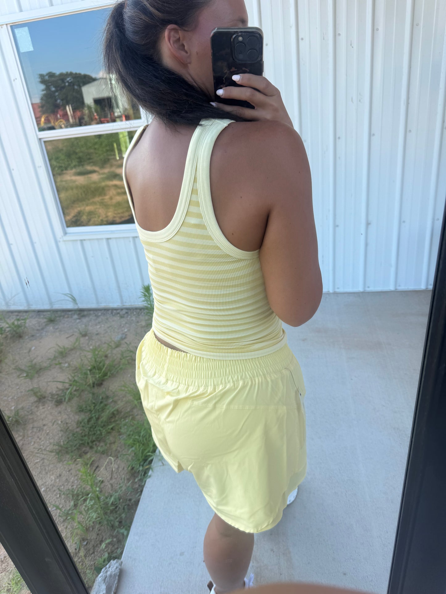 REVERSIBLE TALLY TANK - LEMON